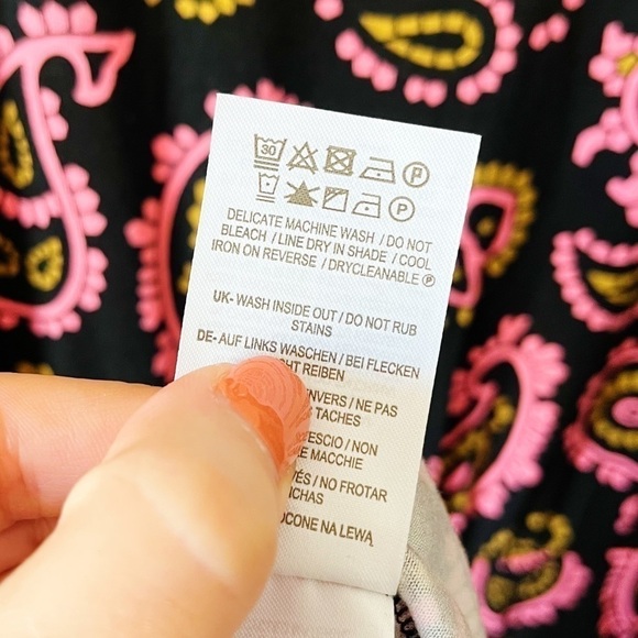 Boden NEW Women’s Evelyn Jersey Midi Dress Azalea Intricate Paisley Black 10L - Picture 16 of 16